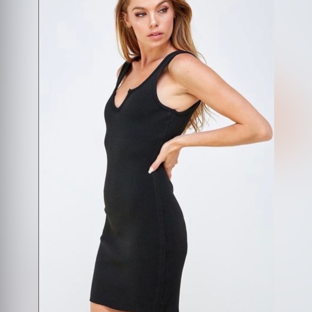 COTTON CANDY LA BLACK BODYCON MINI DRESS. SIZE L NEW